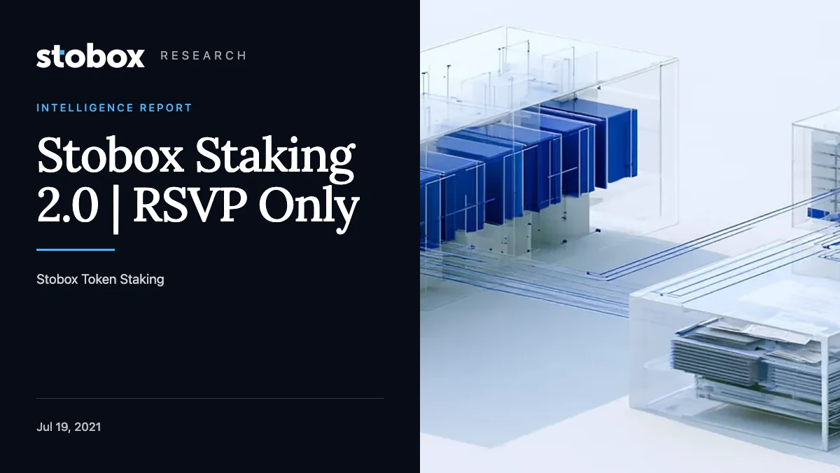 Stobox Staking 2.0 | RSVP Only