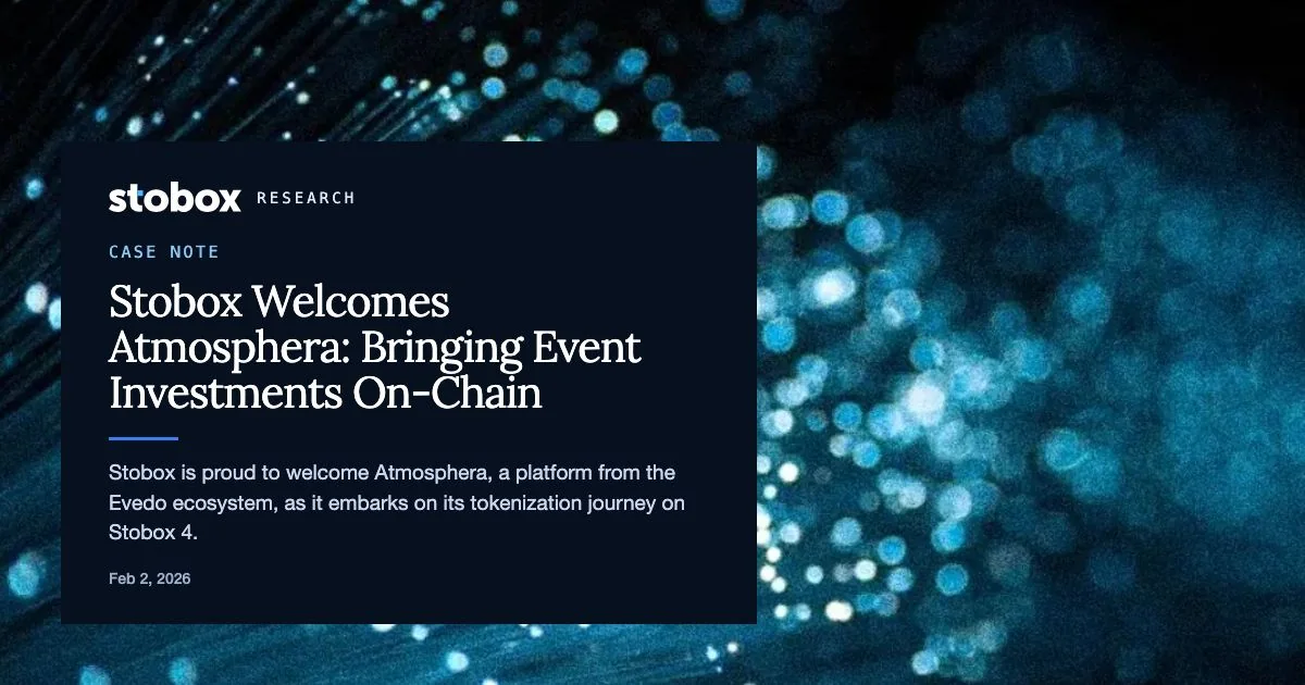 Stobox Welcomes Atmosphera: Bringing Event Investments On-Chain